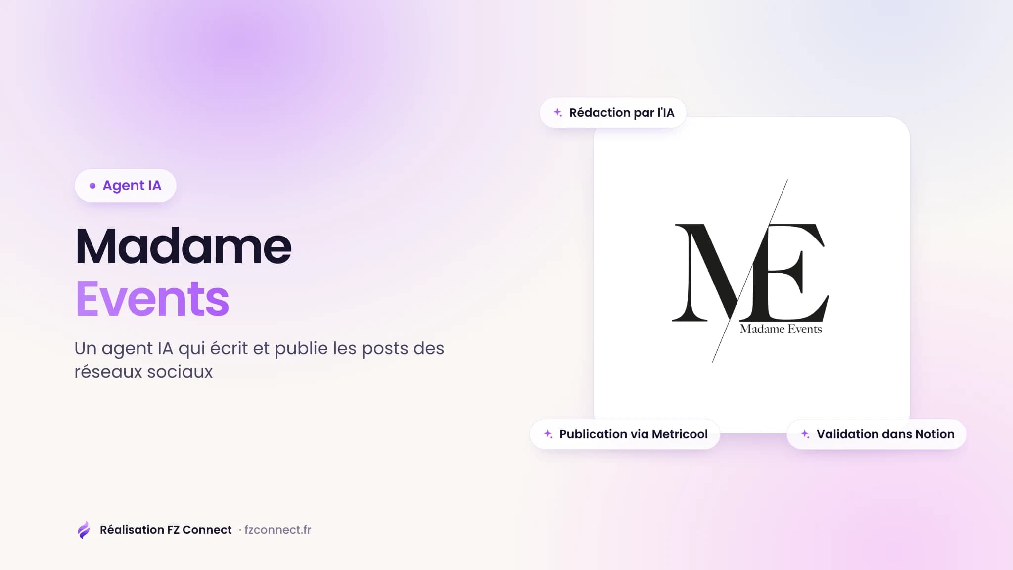 Un agent IA qui écrit et publie les posts de Madame Events