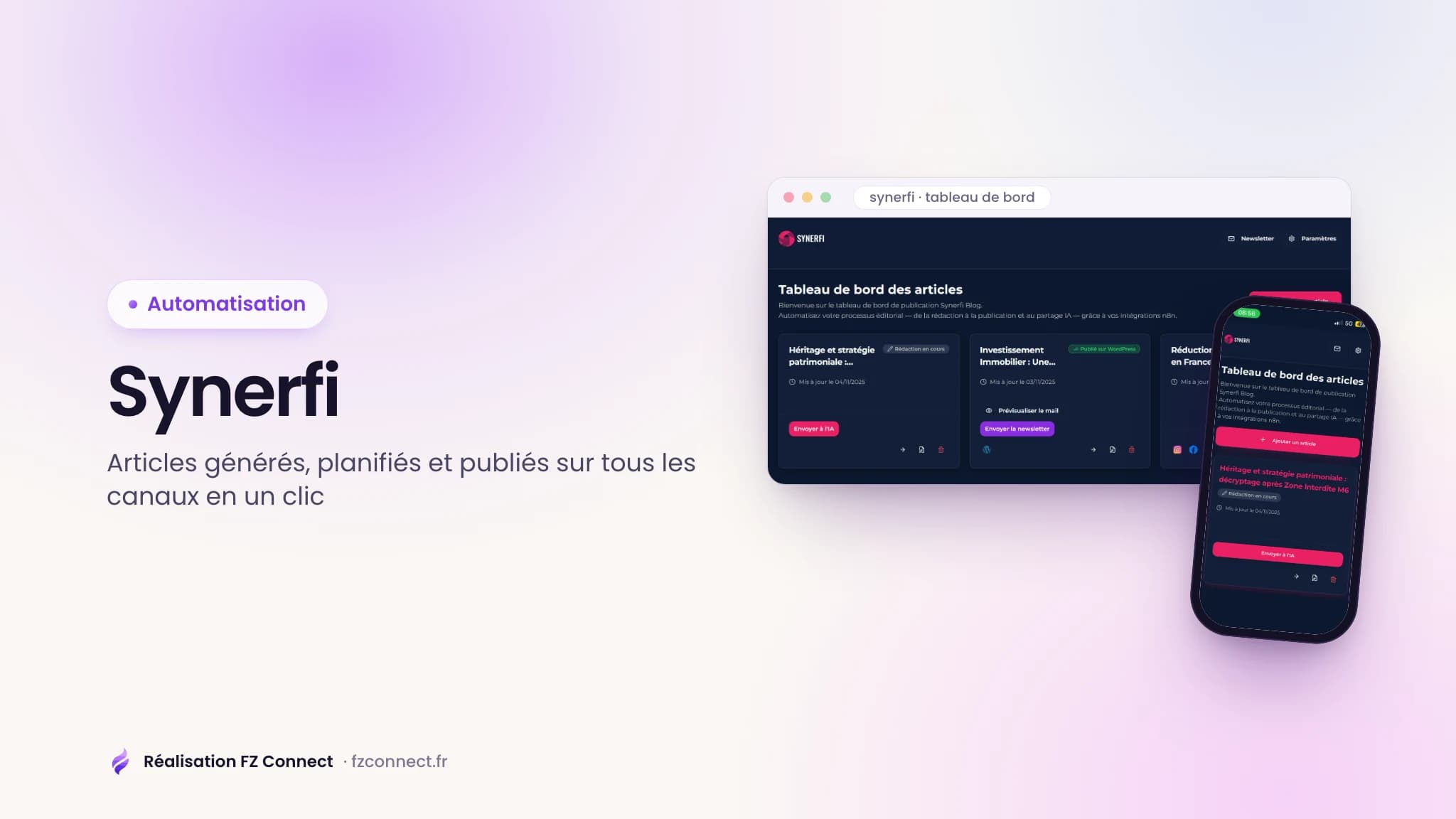 Synerfi : la publication d'articles automatisée sur tous les canaux
