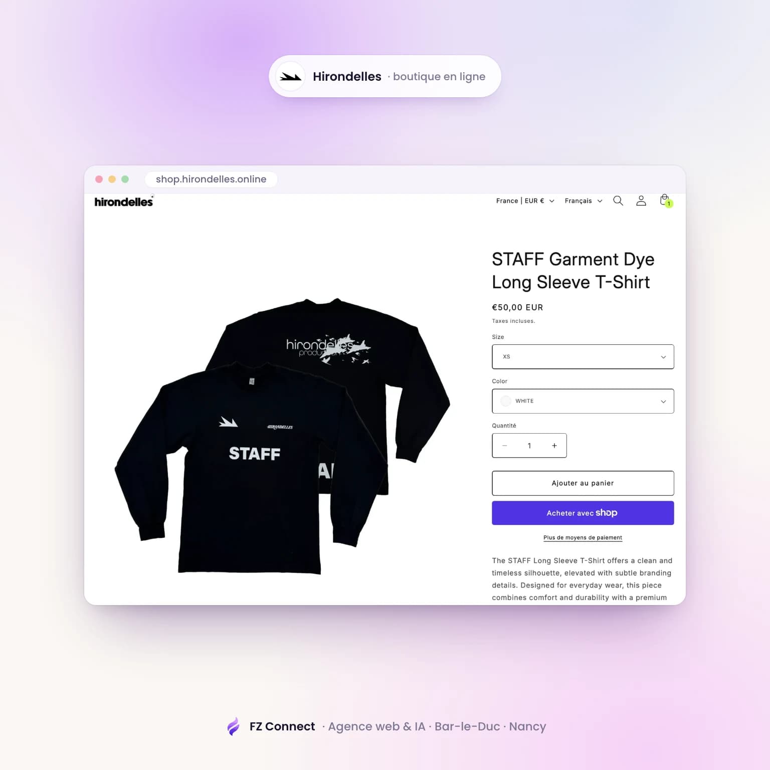 Hirondelles : la boutique en ligne d'une marque de vêtements — photo 1